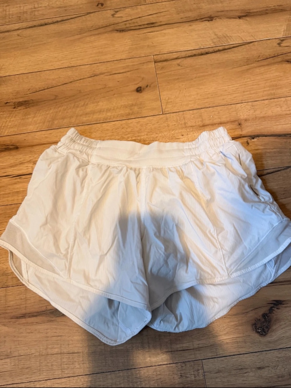 White Women's Lululemon Active Shorts with Elastic Waistband